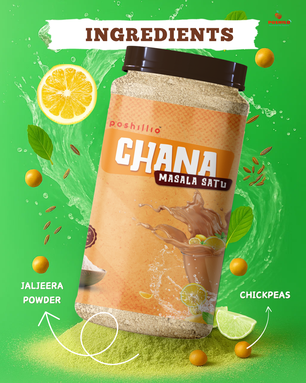 Poshilo Chana Masala Satu 750gm