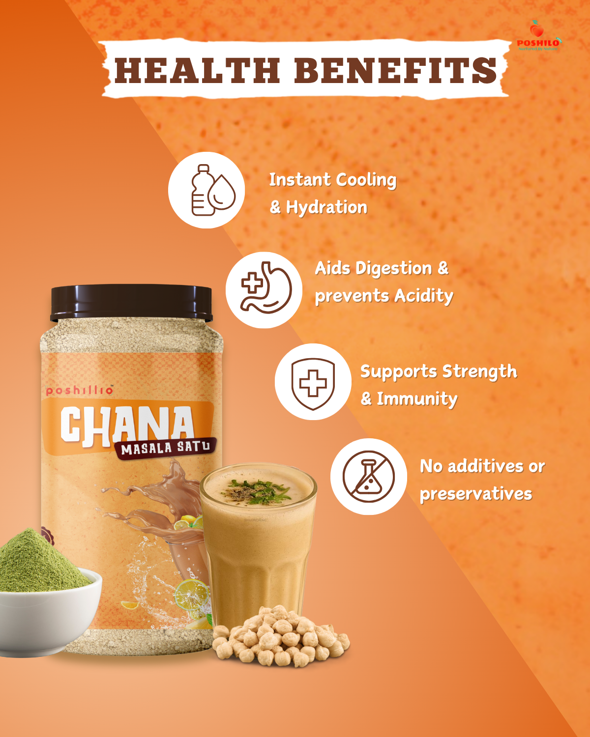 Poshilo Chana Masala Satu 750gm