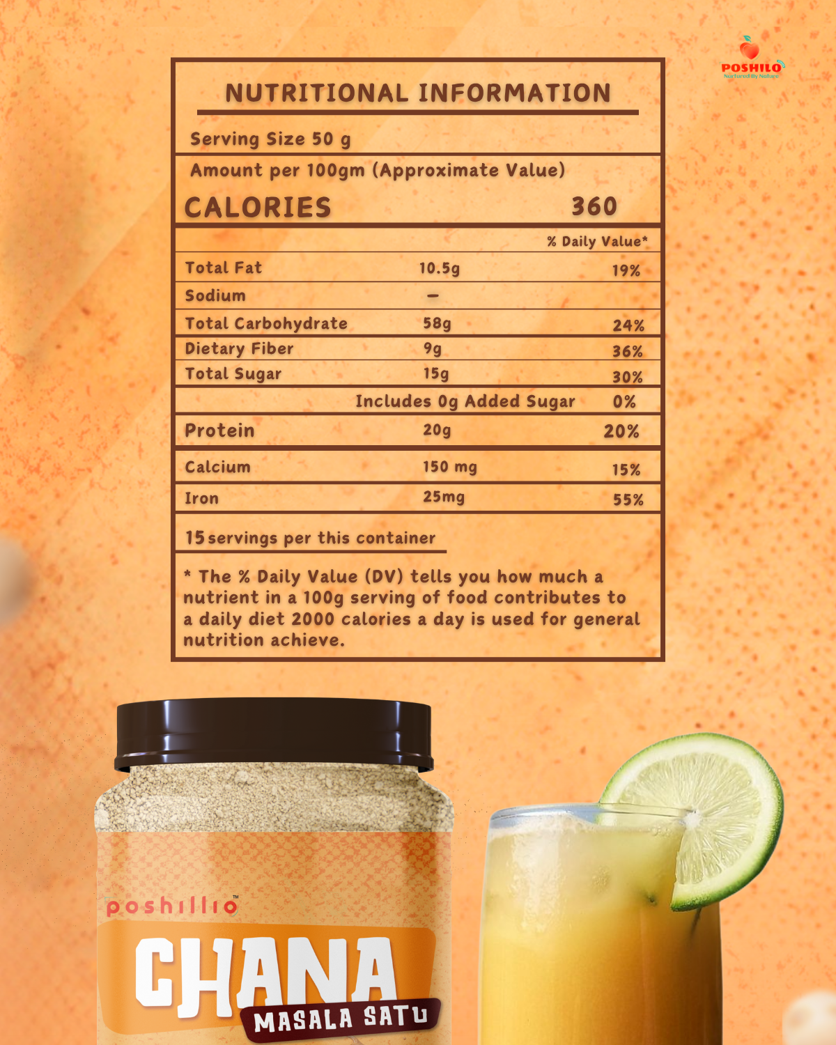 Poshilo Chana Masala Satu 750gm