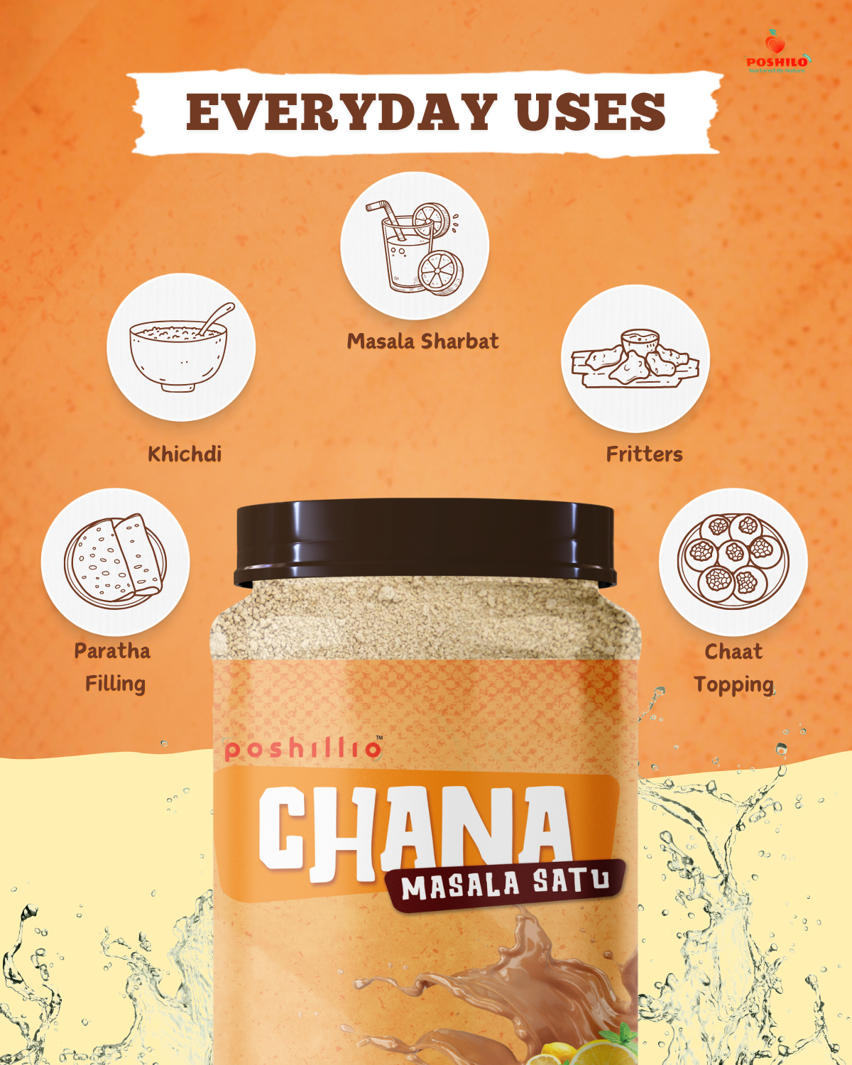 Poshilo Chana Masala Satu 750gm