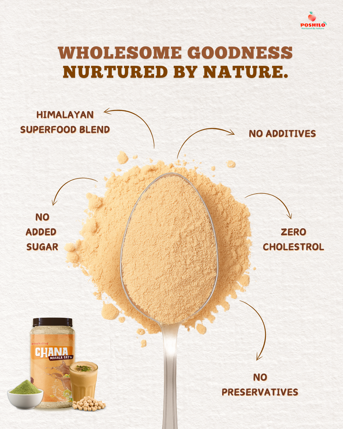 Poshilo Chana Masala Satu 750gm