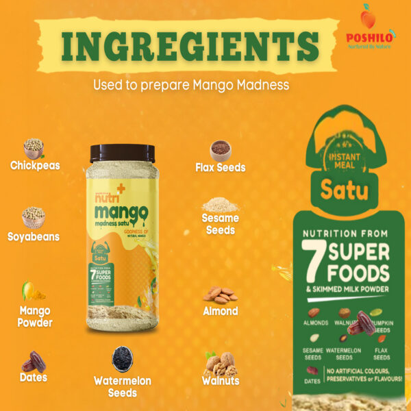 Poshilo Nutri+ Satu Mango Madness 750gm