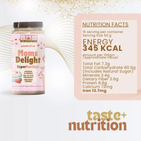Poshilo Moms Delight Super Porridge Satu 750gm